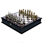 Шахматы с металлическими фигурами "Пираты Карибского моря" 48х48 см