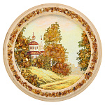 0090288--ПАННО настенной Пейзаж КРУГ диаметр 15 см