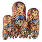 Матрешка "Тройка" 15 мест