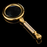 Лупа с позолотой и фианитами. Златоуст