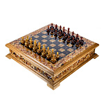 202725/50*50*15м Янтарь Шахматный ЛАРЕЦ с фигурами 