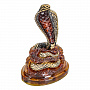 Змея Символ года 2025. Сувенир из бронзы и янтаря "Королевская кобра", фотография 11. Интернет-магазин ЛАВКА ПОДАРКОВ