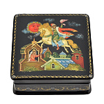 0044194/8*8 Лаковая миниатюра Шкатулка "Сивка-бурка" (АР Сурикова) 8*8см (п1188)