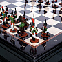 Шахматный ларец с оловянными фигурами "Бородино" 48х48 см, фотография 4. Интернет-магазин ЛАВКА ПОДАРКОВ