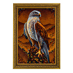 300779-НП Картина Янтарна "СОКОЛ СРЕДИ ГОР"60*40 см