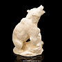 Скульптура из бивня мамонта "Медведь у бревна", фотография 2. Интернет-магазин ЛАВКА ПОДАРКОВ