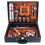 0080736 НАБОР ДЛЯ ПИКНИКА "Подарочный" 01-4м/0,5 (рыжая кожа)