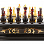 Шахматы из мореного дуба с инкрустацией и фигурами из янтаря, фотография 6. Интернет-магазин ЛАВКА ПОДАРКОВ