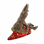 Бронзовая статуэтка с янтарем "Кролик на морковке", фотография 3. Интернет-магазин ЛАВКА ПОДАРКОВ