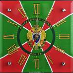 0021889 ЧАСЫ-ПАННО "Пограничникам РФ"28*28см  в ПУ 