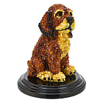 Скульптура из янтаря "Собака кокер-спаниель"