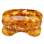 Шкатулка овальная из янтаря, фотография 1. Интернет-магазин ЛАВКА ПОДАРКОВ