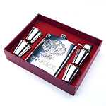 0057367 НАБОР подарочный "ГЕРБ":ФЛЯГА+4 стопки