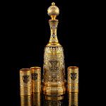  Златоуст НАБОР ПИТЕЙНЫЙ "РФ":штоф +3 стопки