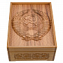 Русское лото в резной шкатулке из ясеня "Герб СССР", фотография 7. Интернет-магазин ЛАВКА ПОДАРКОВ