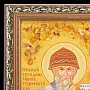 Картина янтарная "Икона Спиридон Тримифунтский", фотография 2. Интернет-магазин ЛАВКА ПОДАРКОВ