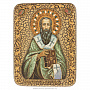 Икона из мореного дуба "Святой Василий Великий" 15х20 см, фотография 1. Интернет-магазин ЛАВКА ПОДАРКОВ