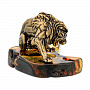 Статуэтка с янтарем "Нападающий лев", фотография 1. Интернет-магазин ЛАВКА ПОДАРКОВ