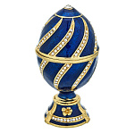  Традиции ФАБЕРЖЕ Сувенир ЯЙЦО пасхальное "ХВБ" синее 8,5 см