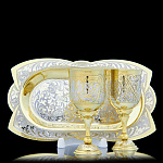 0055937/20481 Златоуст НАБОР (лоток ср 2 рюмки большие) ZN-20481