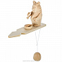 Богородская деревянная игрушка "Медведь с рыбой", фотография 3. Интернет-магазин ЛАВКА ПОДАРКОВ