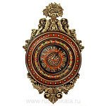 0016713 Нат. дерево ЧАСЫ-ПАННО "ВЕРОНА" краски,  бук