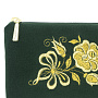 Очечник бархатный с вышивкой "Чайная роза". Темно-зеленый, фотография 3. Интернет-магазин ЛАВКА ПОДАРКОВ