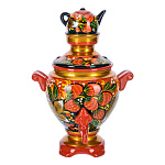 0022311  Хохлома Самовар "ЯГОДЫ"23см