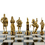Шахматы из камня и бронзы "Русские богатыри" 36х36 см, фотография 2. Интернет-магазин ЛАВКА ПОДАРКОВ
