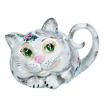 0053881/ЦВЕТ ЧАЙНИК КОТ БОЛЬШОЙ коллекционный в цвете
