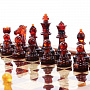 Шахматы с полем из камня и фигурами из янтаря 34х34 см, фотография 3. Интернет-магазин ЛАВКА ПОДАРКОВ