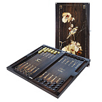 0023210/БС !!!СУПЕР-ЦЕНА!!! Нардовая доска"Розовая мальва и птица"64*60*8см(00000140)(чемодан) 