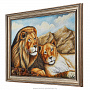 Картина янтарная "Лев и львица" 40х55 см, фотография 2. Интернет-магазин ЛАВКА ПОДАРКОВ