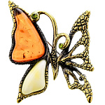 0049742/506.4 Брошь Бабочка Ажурная (комбинированный)