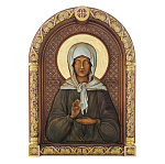 0065715 Изделие из дерева / Икона Матрона Московская ( арка-роспись ) 0,32*0,23*0,04