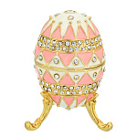  Традиции ФАБЕРЖЕ Сувенир ЯЙЦО пасхальное розовое 7,5 см