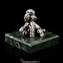Сувенир из серебра на камне "Пудель с мячом", фотография 2. Интернет-магазин ЛАВКА ПОДАРКОВ