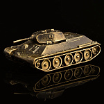 0019516-1:72 Бронза Сувенир "ТАНК Т-34/76"  (91016)