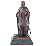 0024503 Бронза Скульптура "Александр Невский" подставка-мрамор 