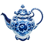 0015047 /гигант Гжель Чайник "Семейный Гигант" 5л 31*38см Авт. Алехин С.С.   0467