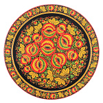 0069819 Хохлома ПАННО-ТАРЕЛКА прес. 500*20мм  красн