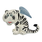 0063385 Сувенир Скульптура "БЕЛЫЙ Тигр с крыльями" керамика