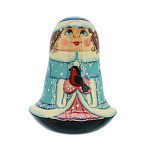 0026828/020265 МАТРЕШКА-НЕВАЛЯШКА-ЮБОЧКА  "СНЕГУРОЧКА" 13см