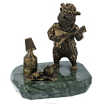 Бронзовая статуэтка "Медведь с водкой"
