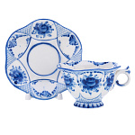 Чайная пара 250 мл "Ожидание". Гжель