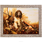 Картина янтарная "Охотник" 30х40 см