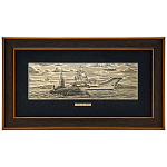  /27*55см Офорт черно-белый "Военно-морской флот России"