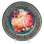 Поднос с авторской росписью "Цветы" 17х17 см