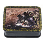 Шкатулка с художественной росписью "Кот под домом", фотография 3. Интернет-магазин ЛАВКА ПОДАРКОВ