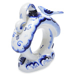 0036749 Гжель Кольцо для салфеток "Деревенька"  Авт. Исаев С.В.